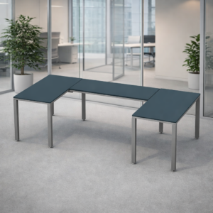 Escritorio en U Billydesk 120x240x120cm - Zafiro-Oxford