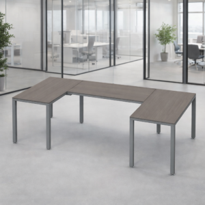 Escritorio en U Billydesk 150x240x150cm - Ceniza-Oxford