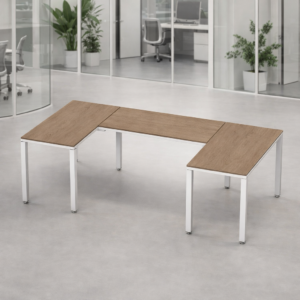 Escritorio en U Billydesk 150x240x150cm - Monarca-Blanco
