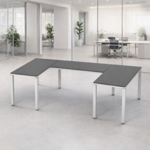 Escritorio en U Billydesk 150x240x150cm - Oxford-Blanco