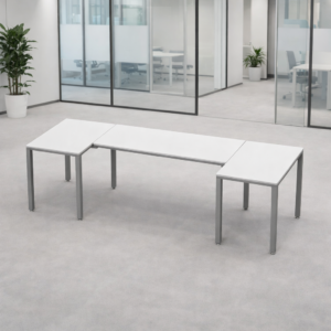 Escritorio en U Billydesk 90x270x90cm - Blanco-Oxford