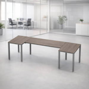 Escritorio en U Billydesk 90x270x90cm - Ceniza-Oxford