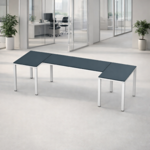 Escritroio en U Billydesk 90x270x90cm - Zafiro-Blanco