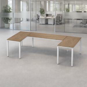 Escritorio en U Billydesk 120x270x120cm - Monarca-Blanco