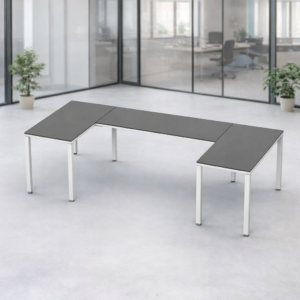 Escritorio en U Billydesk 120x270x120cm - Oxford-Blanco