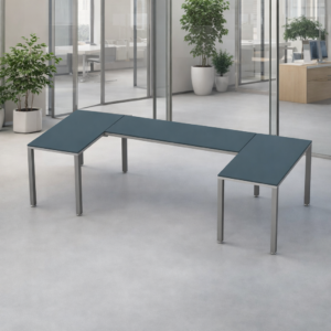 Escritorio en U Billydesk 120x270x120cm - Zafiro-Oxford