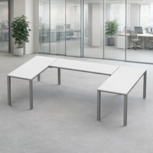 Escritorio en U Billydesk 150x270x150cm - Blanco-Oxford