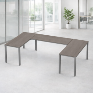 Escritorio en U Billydesk 150x270x150cm - Ceniza-Oxford