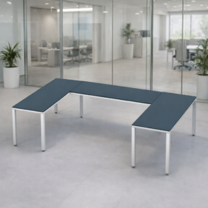 Escritorio en U Billydesk 150x270x150cm - Zafiro-blanco