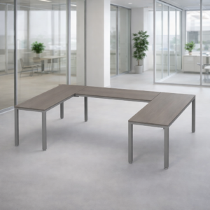 Escritorio en U Billydesk 180x270x180cm - Ceniza-oxford