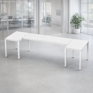 Escritorio en U Billydesk 90x300x90cm - Blanco-blanco