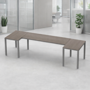 Escritorio en U Billydesk 90x300x90cm - Ceniza-oxford