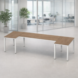 Escritorio en U Billydesk 90x300x90cm - Monarca-blanco