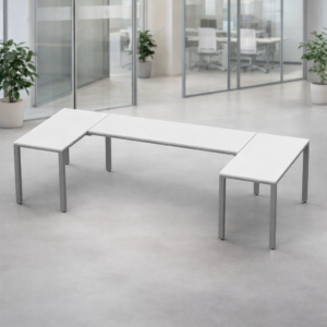 Escritorio en U Billydesk 120x300x120cm - Blanco-oxford