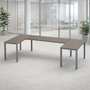 Escritorio en U Billydesk 120x300x120cm - Ceniza-oxford