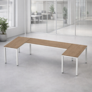 Escritorio en U Billydesk 120x300x120cm - Monarca-blanco