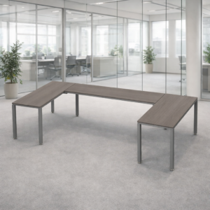 Escritorio en U Billydesk 150x300x150cm - Ceniza-oxford