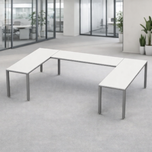 Escritorio en U Billydesk 180x300x180cm - Blanco-oxford