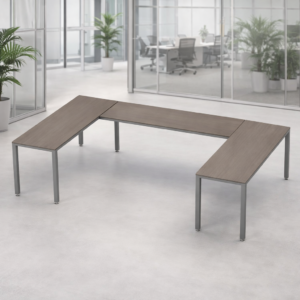 Escritorio en U Billydesk 180x300x180cm - Ceniza-oxford