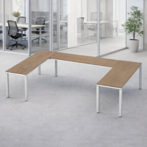 Escritorio en U Billydesk 180x300x180cm - Monarca-blanco