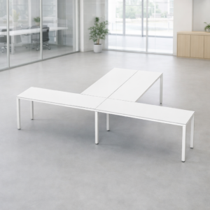 Escritorio en T Billydesk 360x240cm - Blanco-blanco