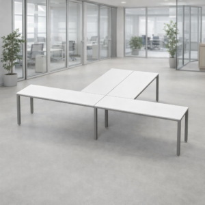 Escritorio en T Billydesk 360x240cm - Blanco-oxford