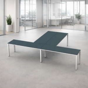 Escritorio en T Billydesk 360x240cm - Zafiro-blanco