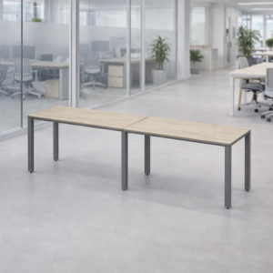 Escritorio Lineal Billydesk 240x60 cm Encino Polar Estructura Oxford