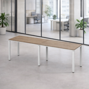 Escritorio Lineal Billydesk 240x60 cm Monarca Estructura Blanco