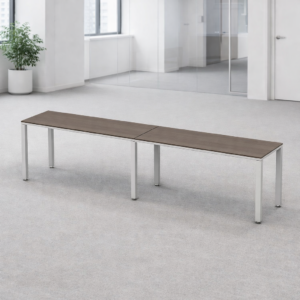 Escritorio Lineal Billydesk 300x60cm - Ceniza-blanco