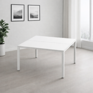 Sala de Juntas 4 personas Billydesk 120x120cm - Blanco-blanco