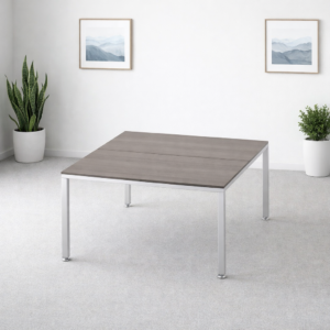 Sala de Juntas 4 personas Billydesk 120x120cm - Ceniza-blanco