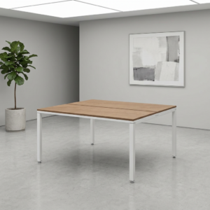 Sala de juntas 6 personas Billydesk 150 cm Monarca Estructura Blanca