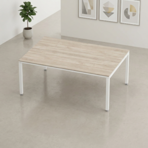 Sala de Juntas Billydesk 180 cm Melamina Encino Polar Estructura Blanca