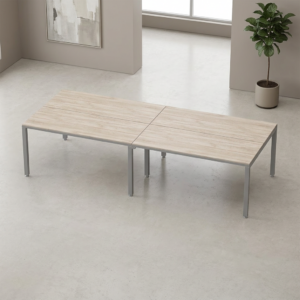 Sala de juntas 8 personas Billydesk 300 cm Encino Polar Estructura Oxford