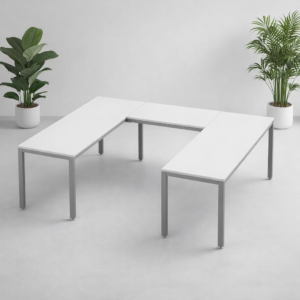 Escritorio en U Billydesk 180x210x180cm - Blanco-oxford