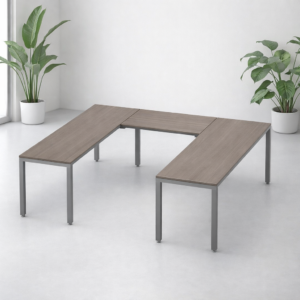 Escritorio en U Billydesk 180x210x180cm - Ceniza-oxford