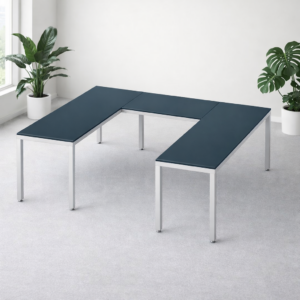 Escritorio en U Billydesk 180x210x180cm - Zafiro-blanco