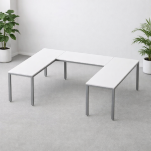 Escritorio en U Billydesk 180x240x180cm - Blanco-oxford