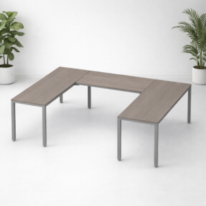 Escritorio en U Billydesk 180x240x180cm - Ceniza-oxford