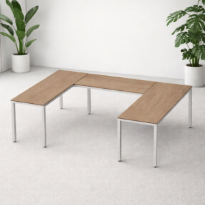 Escritorio en U Billydesk 180x240x180cm - Monarca-blanco