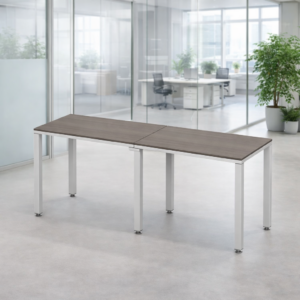 Escritorio Lineal Billydesk 180x60cm (2 personas) - Ceniza-Blanco