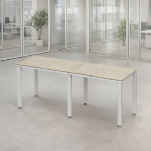 Escritorio Lineal Billydesk 180x60cm (2 personas) - Encino polar-Blanco