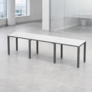 Escritorio Lineal Billydesk 270x60cm (3 personas) - Blanco-Oxford