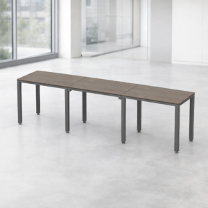 Escritorio Lineal Billydesk 270x60cm (3 personas) - Ceniza-Oxford