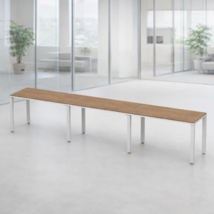 Escritorio Lineal Billydesk 360x60cm (3 personas) - Monarca-Blanco