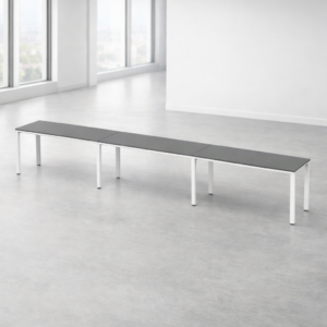 Escritorio Lineal Billydesk 450x60cm (3 personas) - Oxford-Blanco