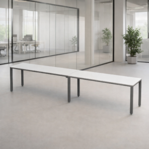 Escritorio Lineal Billydesk 360x60cm (2 personas) - Blanco-Oxford