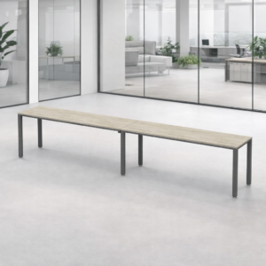 Escritorio Lineal Billydesk 360x60cm (2 personas) - Encino Polar-Oxford