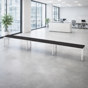 Escritorio Lineal Billydesk 540x60cm (3 personas) - Anáhuac-Blanco